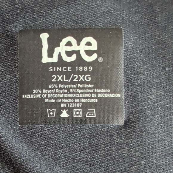 Lee Men's Charcoal Long Sleeve Tee - Picture 3 of 3